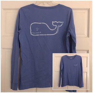 VINEYARD VINES Vintage Whale Long Sleeve Pocket Tee